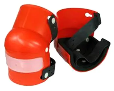 Produktbild von Knieschoner mit Gelenk und PVC-Hartschale, orange