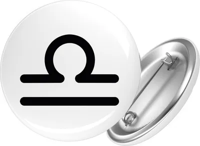 Produktbild von Huuraa Button Waage Sternzeichen Zeichen 25mm rund mit Sicherheitsnadel Ansteckbutton Geschenkidee