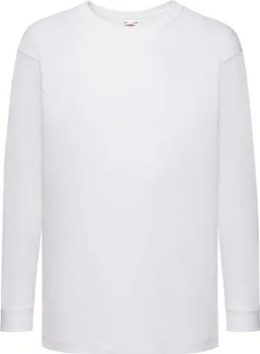 Produktbild von Fruit Of The Loom Kinder T-Shirt, langarm (2 Stück/Packung) BC4270 (14-15 Jahre (164)) (Weiß)