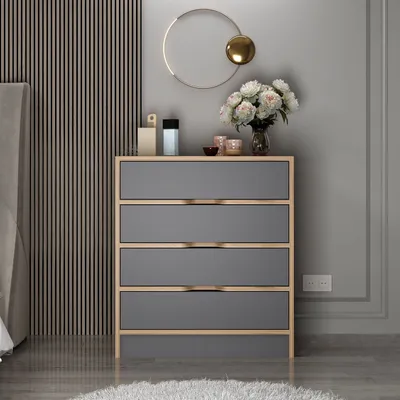 Produktbild von Skye Decor, Elina - 8172, Kommode, Nussbaum, 100 % MELAMINBESCHICHTETE SPANPLATTEN, 70 x 79 x 40 cm