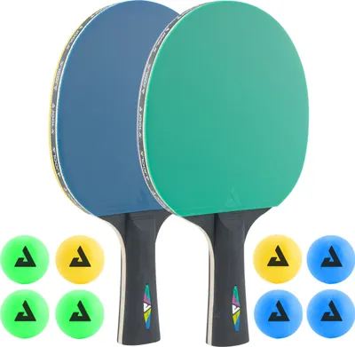 Produktbild von JOOLA Tischtennis-Set COLORATO bestehend aus 2 Tischtennisschläger + 8 Bunte Tischtennisbälle,