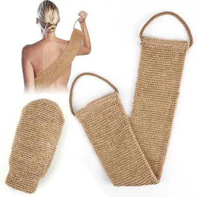Produktbild von Bambusfaser-Peelinghandschuhe - Peelinghandschuhe - Duschbürste - Peelinghandschuh - Massagehandschuh - 2 Stück - Körperbürste