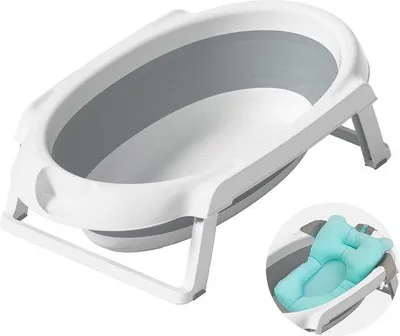 Obrázok produktu pre Sivá detská vaňa s protisklzovou úpravou, 30 l, skladateľná, bezpečná