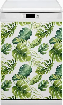 Produktbild von Küche Dekorative Magnete  Magnet Folie für Geschirrspüler 45x80 cm   - Exotische Blätter