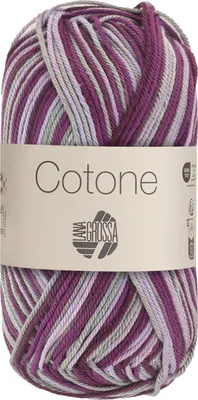 Produktbild von Lana Grossa - Cotone Print 0368 violett orchideenlila flieder grau