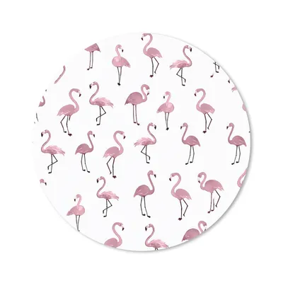 Produktbild von MuchoWow® Mauspad Mousepad Flamingo - Rosa - Muster - Illustration 40x40 cm - Mousepads - Maus Mat - Pad - Mausunterlage - Schreibtisch Accessoires