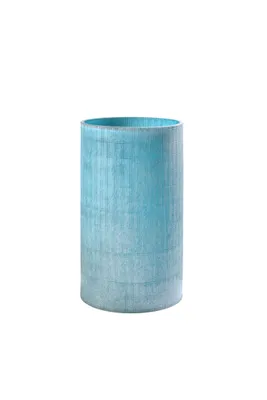 Produktbild von Sompex Blumentopf Blau, Vintage-Optik, aus Glas – Mundgeblasen und strukturiert, 25,5 cm