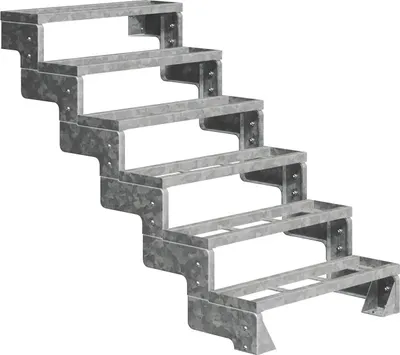 Produktbild von Dolle Außentreppe Gardentop 108-132cm Geschosshöhe mit Einlegerahmen 80cm breit ohne Geländer