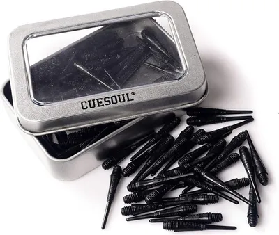 Image de CUESOUL 2BA Pointes de fléchettes souples Pack de 100 - Noir