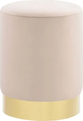 Produktbild von Hocker Aprikose und Golden Samt 28 x 36 cm