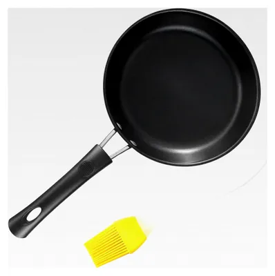 Produktbild von Mini Pfanne 14 cm - Kleine Bratpfanne aus Gusseisen mit Antihaftbeschichtung, geeignet für Spiegelei und Omelette, ideal für Camping und Induktion