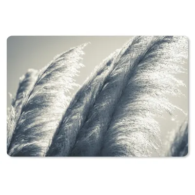 Produktbild von MuchoWow® Schreibtischunterlage Pampasgras - Schwarz - Weiß - Natur 60x40 cm - XXL Mauspad - Großes Mauspad