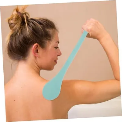 Produktbild von Badebürste und Rückenbürste aus Silikon mit langem Griff für die Dusche, Körperbürste zum Peeling für alle Hauttypen