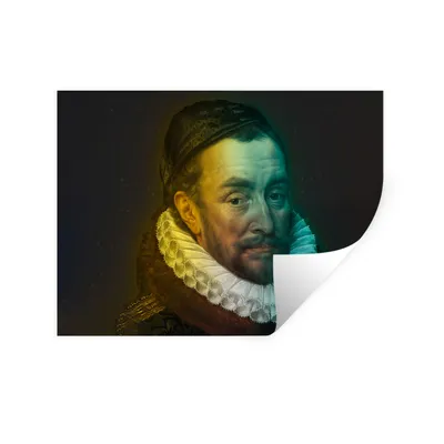 Produktbild von MuchoWow® Wandtattoo Wandsticker Wandaufkleber Wilhelm von Oranien - Adriaen Thomasz - Gelb 120x90 cm Selbstklebend und Repositionierbar - Aufkleber