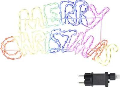 Zdjęcie produktu dla vidaXL Tabliczka świąteczna z 240 diodami LED Wielokolorowa 99,5 x 54 cm PVC