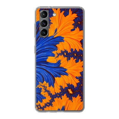 Produktbild von MuchoWow® Handyhülle Schutzhülle Hülle für Samsung Galaxy S21 Blätter - Kunst - Psychedelisch Silikon Softcase Handy Hülle - Softcase