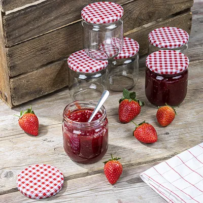 Produktbild von Einmachgläser 6 Stück a 425ml Sturzgläser Marmeladengläser Weckgläser Gläserset