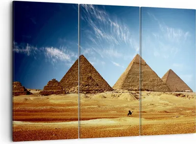 Produktbild von Bild auf Leinwand - Leinwandbild - Pyramide Wüste Sand - 105x70cm - Wand Bild - Wanddeko - Leinwanddruck - Bilder - Kunstdruck - Wanddekoration - Leinwand bilder - Wandkunst - CE105x70-0211