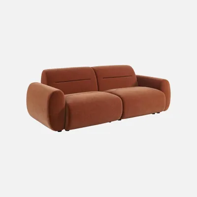 Produktbild von sweeek - 3-Sitzer Sofa mit Stoffbezug - Terracotta