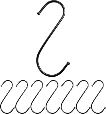 Imagen del producto de Juego de ganchos S, 8 unidades, metal , 120 mm de longitud, para barras de hasta 42 mm de diámetro, de uso versátil