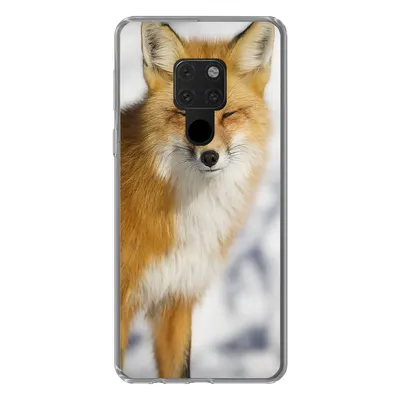 Produktbild von MuchoWow® Handyhülle Schutzhülle Hülle für Huawei P40 Lite Fuchs - Schnee - Rot Silikon Softcase Handy Hülle - Handy