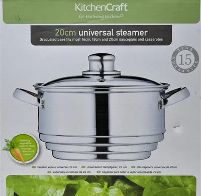 Produktbild von Kitchencraft Kccvuni Kochtopf inkl. Deckel, Edelstahl, 20 cm Durchmesser