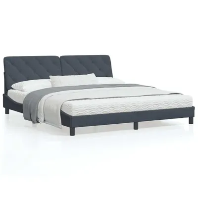 Obrázek produktu pro Rám postele bez matrace tmavě šedý 180x200 cm sametový
