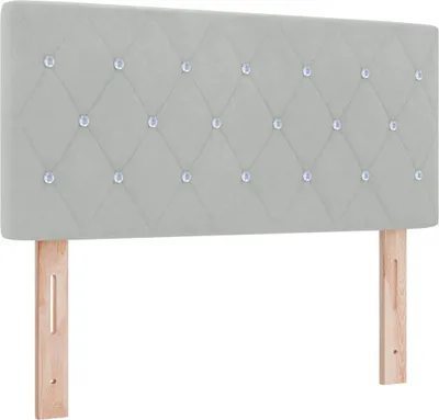 Obrázek produktu pro Čelo postele Světle šedá 100 cm samet