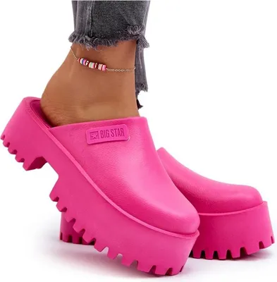 Produktbild von Damen Pantoletten mit dicker Sohle Big Star NN274019 Fuchsia 38