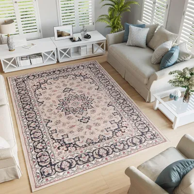 Produktbild von Tapiso Teppich COLORADO Klassisch Beige Creme  140 x 200 cm