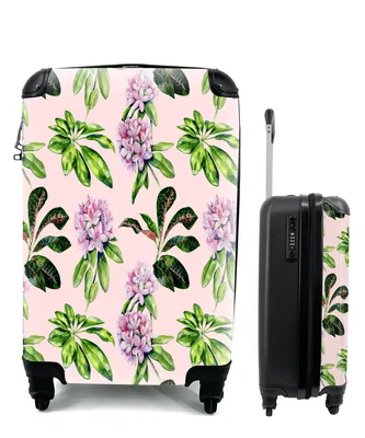 Produktbild von MuchoWow® Koffer Handgepäck Trolley Rollkoffer Kleine Reisekoffer mit 4 Rollen - Blumen - Hortensie - Collage - Cabin Size < 55x40x23 cm & 55x40x20 cm - Fotokoffer - Kabinenkoffer - Boardgepäck - Reise-Box - Reisekoffer - Reisegepäck - Koffer mit Bild - Trolley für Kinder