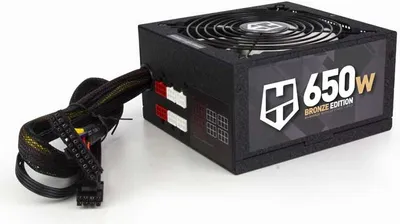 Produktbild von NOX Hummer 80, 650 W, 100 - 240 V, 47 - 63 Hz, 10 A, +12V,+3.3V,+5V,+5Vsb,-12V, Aktiv