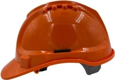 Produktbild von Bau-Schutzhelm, 6-Punkt, orange EN 397, Belüfteter Industrieschutzhelm