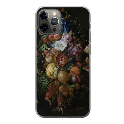 Produktbild von MuchoWow® Handyhülle Schutzhülle Hülle für iPhone 13 Pro Früchte und Blumen - Gemälde von Jan Davidsz. de Heem Silikon Softcase Handy Hülle - Handy-Tasche