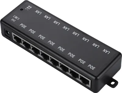 Obrázok produktu pre PoE adaptér, PoE adaptér napájania, POE napájací injektor, POE napájací zdroj, 8 rozhraní pasívny PoE adaptér
