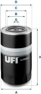 Produktbild von Kraftstofffilter UFI 24.308.00 für IVECO M Filtereinsatz