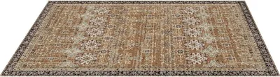 Produktbild von Großer Teppich 6 x 9 ft Rutschfeste Bodenmatte für den Innenbereich Vintage Braun Grün