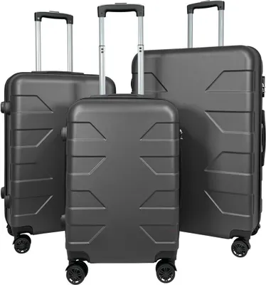 Produktbild von My Travel Bag Barcelona ABS Reisekoffer Anthrazit 3er Set (M+L+XL)