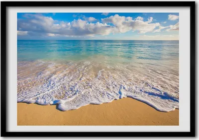 Produktbild von Bild - Bilder - Bilderrahmen - 70 cm x 50 cm - MDF-Rahmen, Wandkunst Hawaii-Strand