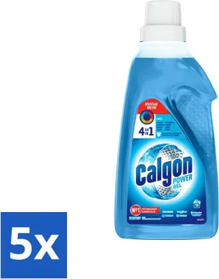 Obrázek produktu pro Calgon – čistič praček – gel – proti usazeninám vodního kamene, zbytkům pracích prostředků a pachům – 750 ml – 15 pracích cyklů – výhodné balení – 5 kusů