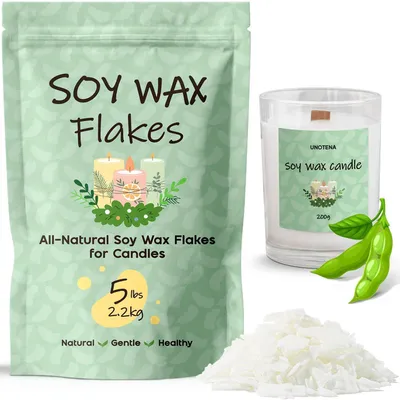 Zdjęcie produktu dla Wosk sojowy w płatkach do świec, 2,2 kg, 100% naturalny, idealny do formowania świec