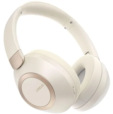 Productafbeelding van Koptelefoon draadloos - Bluetooth 5.3 - 50 uur speelduur - Opvouwbaar - Beige wit