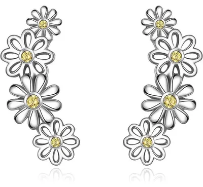 Productafbeelding van Oorbellen, 925 sterling zilver, druppelvorm, hangend, 20 mm, met zirkonia, hypoallergeen