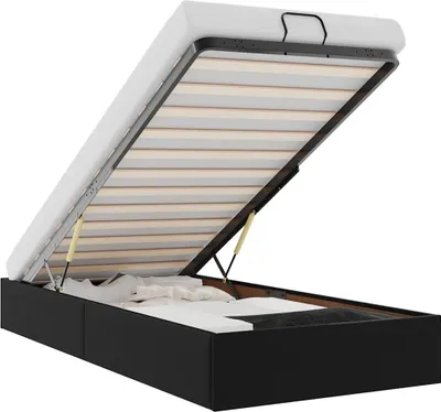 Immagine prodotto di vidaXL Ottoman letto senza materasso nero 90x190 cm in Pelle finta