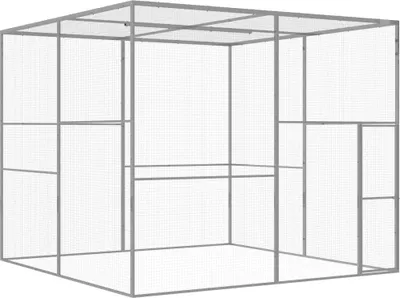 Produktbild von "SALE 2026"Katzenkäfig - modernes Design - Outdoor-Tierkäfig/Hühnerhaus - 3x3x2,5 m Verzinkter Stahl DE585627 - Kleintier-Ställe