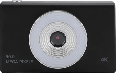 Image de Appareil photo numérique avec f��lumière, Léger, Évite les flous, Photo claire, Appareil photo numérique rechargeable 4K HD pour un usage quotidien pour les écoliers (Noir)