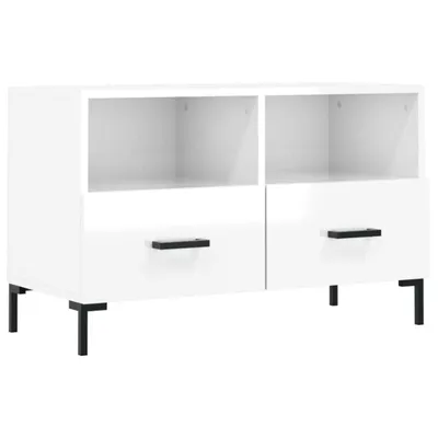 Produktbild von vidaXL TV-Schrank Hochglanz-Weiß 80x36x50 cm Holzwerkstoff