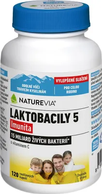 Productafbeelding van NatureVia Lactobacilly 5 Imunita, 120 capsules