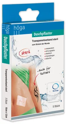 Produktbild von Duschpflaster, Transparentverband steril 10 cm x 12 cm, 5 Stück, 1er Pack (1 x 5 Stück)
