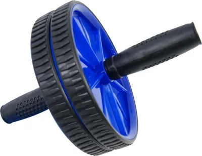 Produktbild von Muscle Power Ab Wheel Bauchmuskelroller mit Kniematte, doppelte Räder